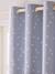 Blackout Curtains with Eyelets & Star Print Blue 