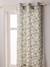 Semi-Sheer Curtain with Eyelets and Foliage Print, Hanoi Green/Print 