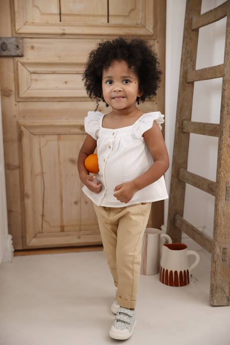 Cotton Voile Blouse for Babies vanilla 