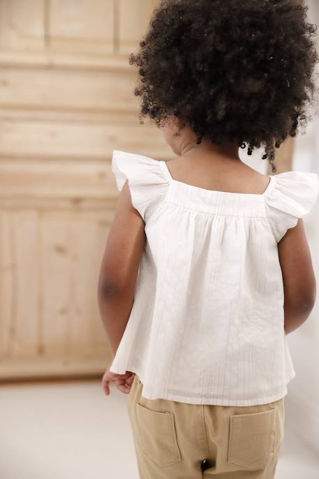 Cotton Voile Blouse for Babies vanilla 