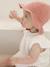 Hat in Broderie Anglaise for Baby Girls ecru+old rose+sage green 