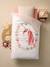 Duvet Cover + Pillowcase Set with Recycled Cotton for Children, Little Unicorn printed white 