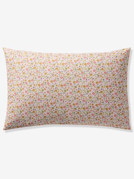 Duvet Cover + Pillowcase Set with Recycled Cotton for Children, Little Unicorn printed white 