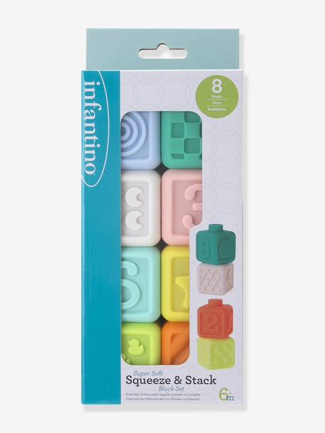 8 INFANTINO stacking cubes multicoloured 