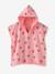 Bath/Beach Poncho with Recycled Cotton, for Babies printed pink+printed white 