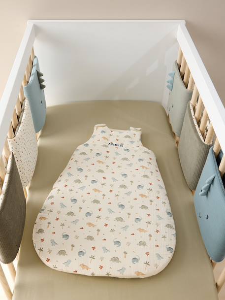 Cot Bumper / Playpen Bumper, MINISAURUS multicoloured 