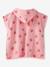Bath/Beach Poncho with Recycled Cotton, for Babies printed pink+printed white 