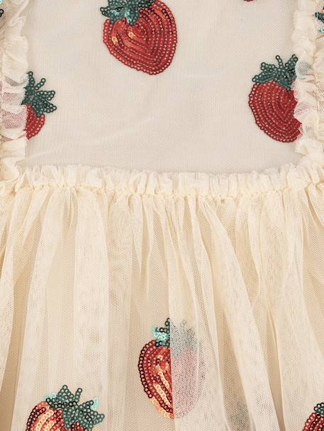 Yvonne Sequin & Frill Dress, KONGES SLOJD rose 