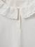 Girl's t-shirt with English embroidery collar CYRILLUS in organic cotton ecru 