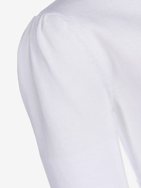 Festive cotton bolero by Happy Girls for girls ecru+white 
