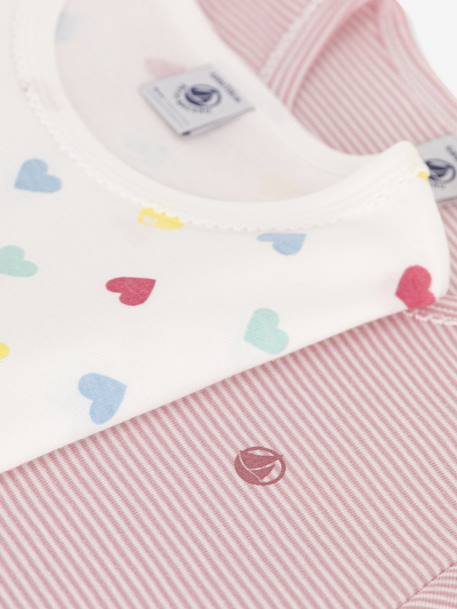 Pack of 2 Short Pyjamas for Children, PETIT BATEAU white 