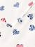 Heart Print Pyjamas for Children, PETIT BATEAU white 