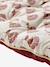 Bi-material floor mattress in floral/velvet Arizona rose 