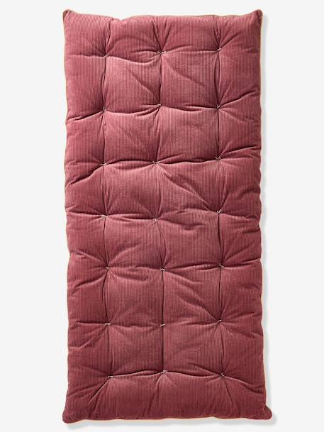 Bi-material floor mattress in floral/velvet Arizona rose 