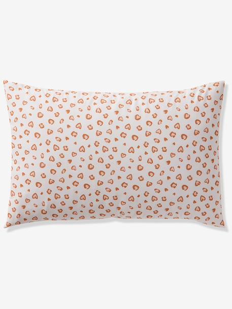 Duvet Cover + Pillowcase Bedding Set for Children, with Recycled Cotton, LEOPARD printed white 