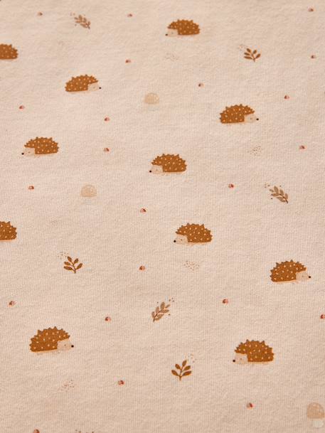 Sleeping Bag with Detachable Sleeves, Hedgehog printed beige 