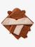 Bath Cape + Mitt, with Recycled Cotton, HEDGEHOG rust 