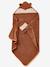 Bath Cape + Mitt, with Recycled Cotton, HEDGEHOG rust 