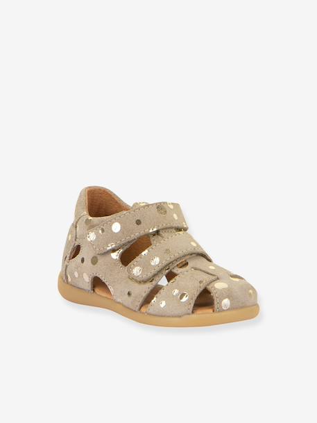 DALLAS Closed Sandals for Girls, FRODDO beige+brown+navy blue 