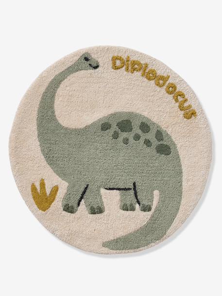 Round Minisaurus rug green 