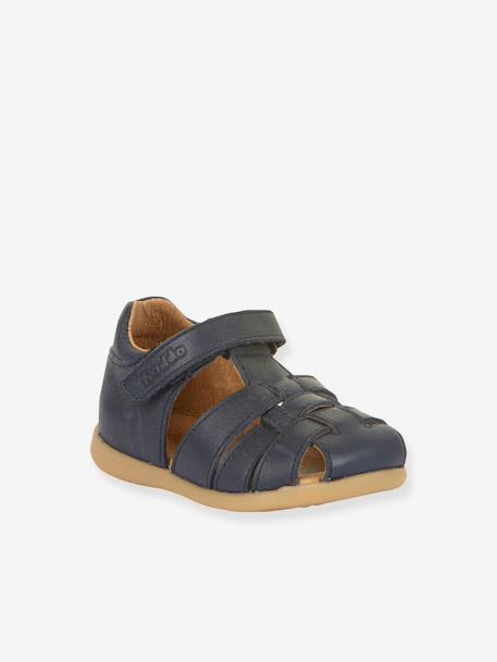 DANY Closed Sandals for Children, FRODDO brown+navy blue+red 