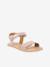 BAREFOOT FLEXY LIA Sandals for Girls, FRODDO gold+navy blue+rose 