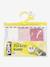 Pack of 3 girls' knickers Les Pockets Ecodim rose+white 