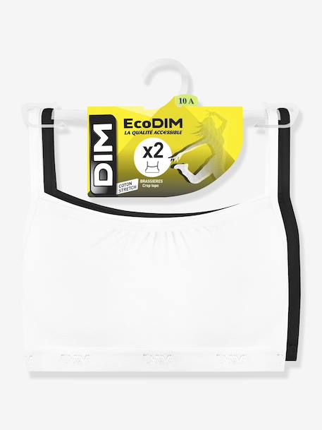 Pack of 2 girls bras Les Pockets Ecodim black+rose 