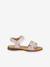 Pair of LORE FLOWERS Leather Sandals for Girls, FRODDO blue+blush+deep blue+gold+golden pink+lavender+red+tomato red 