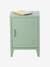 Bedside table with 1 metal door green+rose 