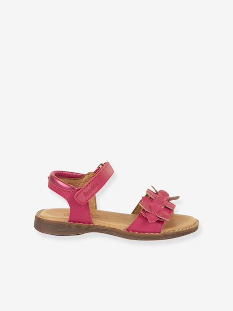 Pair of LORE FLOWERS Leather Sandals for Girls, FRODDO blue+blush+deep blue+gold+golden pink+lavender+red+tomato red 