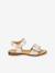 Pair of LORE FLOWERS Leather Sandals for Girls, FRODDO blue+blush+deep blue+gold+golden pink+lavender+red+tomato red 