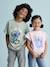 Short Sleeve T-Shirt with Knot, 'Good day' Disney® Stitch soft lilac 