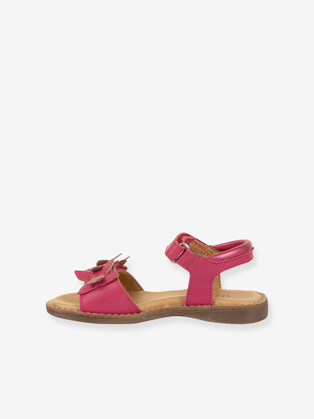 Pair of LORE FLOWERS Leather Sandals for Girls, FRODDO blue+blush+deep blue+gold+golden pink+lavender+red+tomato red 