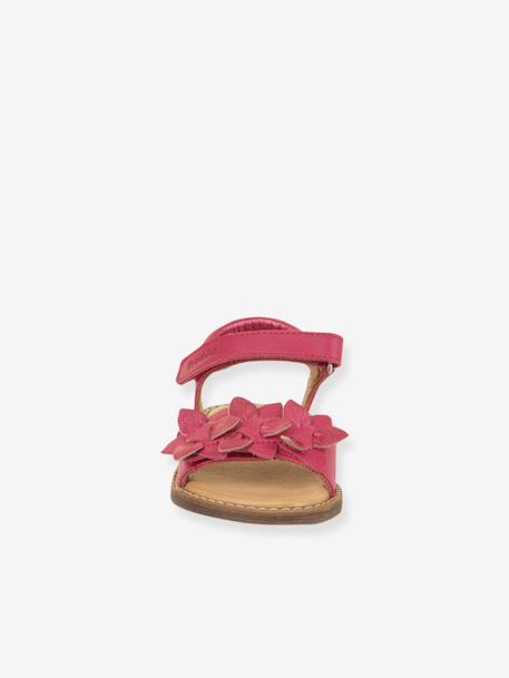 Pair of LORE FLOWERS Leather Sandals for Girls, FRODDO blue+blush+deep blue+gold+golden pink+lavender+red+tomato red 
