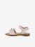 Pair of LORE FLOWERS Leather Sandals for Girls, FRODDO blue+blush+deep blue+gold+golden pink+lavender+red+tomato red 