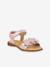 Pair of LORE FLOWERS Leather Sandals for Girls, FRODDO blue+blush+deep blue+gold+golden pink+lavender+red+rose+tomato red 