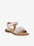 Pair of LORE FLOWERS Leather Sandals for Girls, FRODDO blue+blush+deep blue+gold+golden pink+lavender+red+tomato red 
