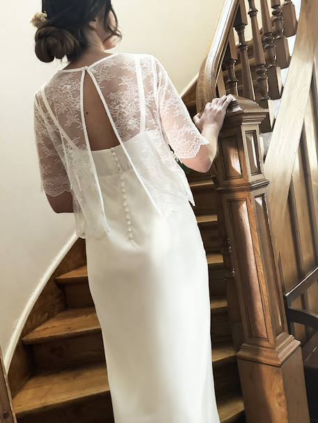Crepe Dress by ENVIE DE FRAISE, Wedding Capsule Collection ecru 