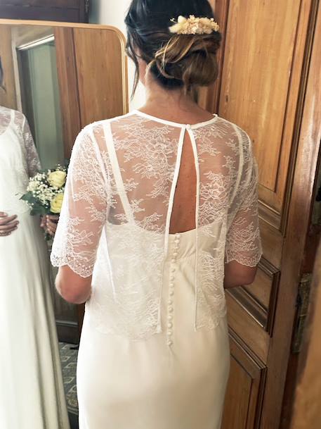 Crepe Dress by ENVIE DE FRAISE, Wedding Capsule Collection ecru 