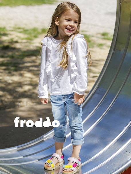 Pair of KE FLASH Hook-&-Loop Sandals for Boys, FRODDO aqua+black+blue+electric blue+fuchsia+multicoloured+navy blue+rosy 