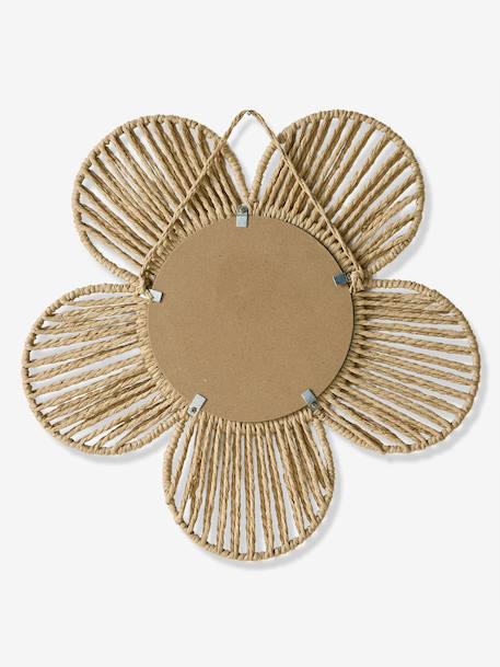 Flower mirror beige 