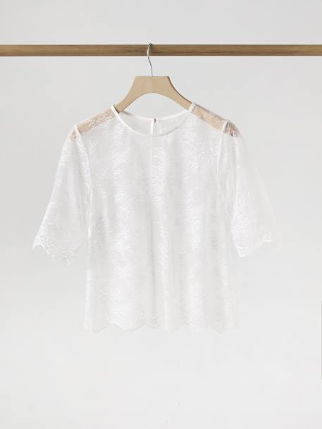 Delicate Lace Blouse by ENVIE DE FRAISE, Wedding Capsule Collection ecru 