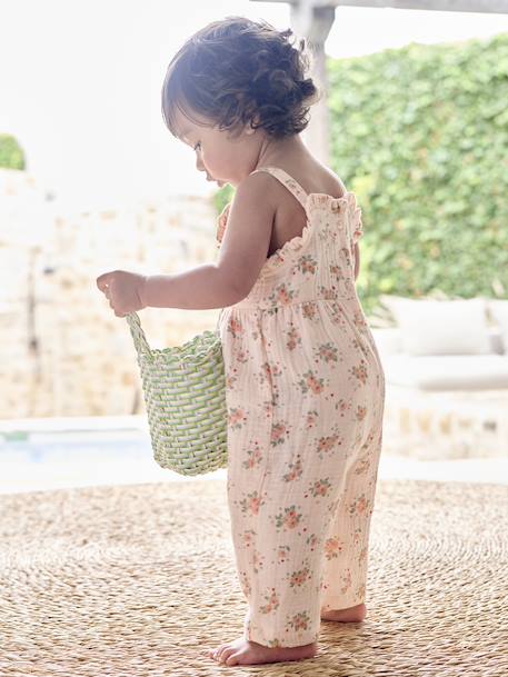 Wide Cotton Gauze Jumpsuit pale pink 