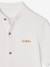 Mao collar shirt in cotton gauze for boys ecru 