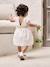 Occasion Wear Dress with Bow at the Back, for Babies white 
