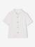 Mao collar shirt in cotton gauze for boys ecru 