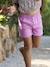 Girls' easy pull-on tregging shorts - BASICS rose+sage green+violet 