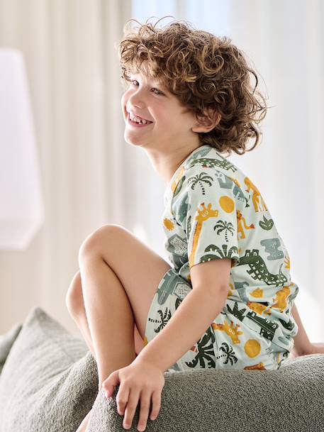 Pack of 2 Savannah Pyjamas for Boys petrol blue 