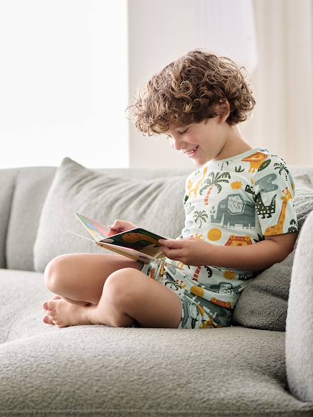 Pack of 2 Savannah Pyjamas for Boys petrol blue 
